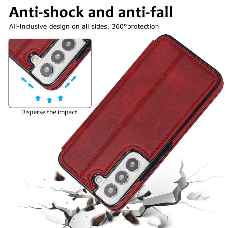 For Samsung Galaxy S22 5G Knight Magnetic Suction Leather Phone Case