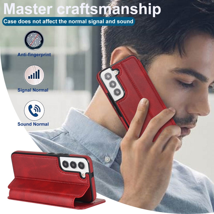 For Samsung Galaxy S22 5G Knight Magnetic Suction Leather Phone Case