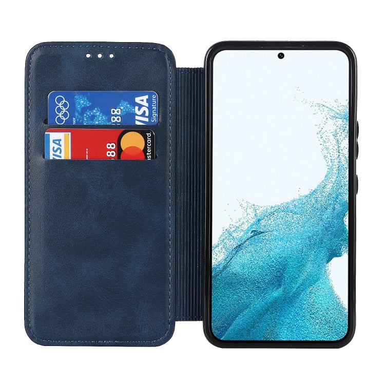 For Samsung Galaxy S22 5G Knight Magnetic Suction Leather Phone Case