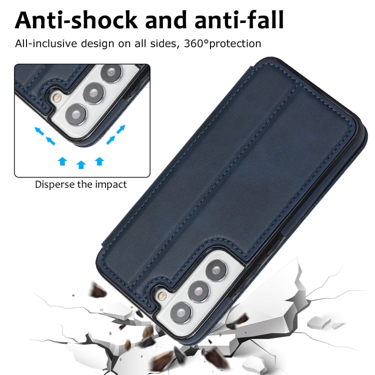 For Samsung Galaxy S22 5G Knight Magnetic Suction Leather Phone Case