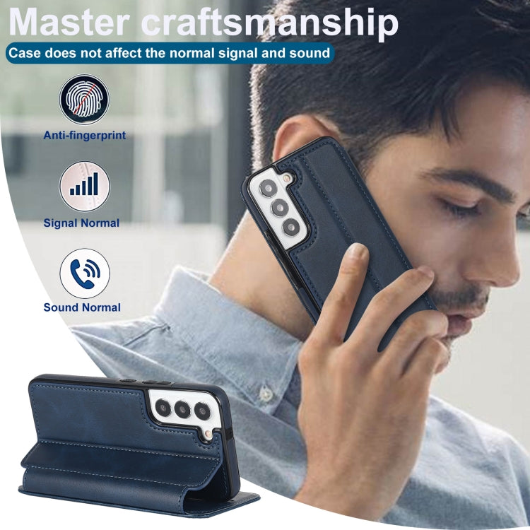 For Samsung Galaxy S22 5G Knight Magnetic Suction Leather Phone Case