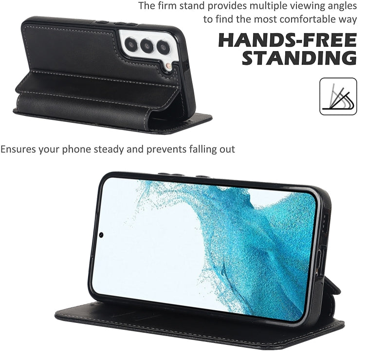 For Samsung Galaxy S22+ 5G Knight Magnetic Suction Leather Phone Case