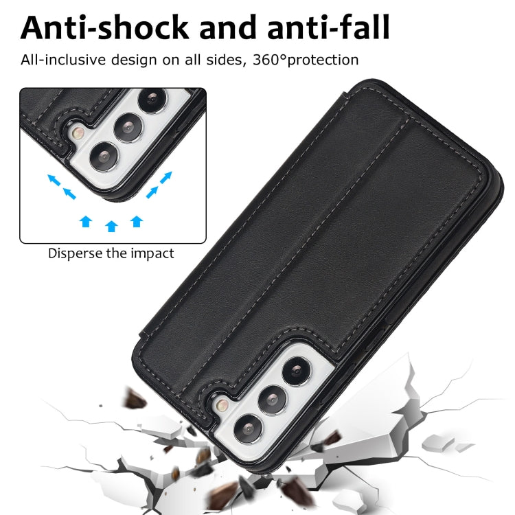 For Samsung Galaxy S22+ 5G Knight Magnetic Suction Leather Phone Case