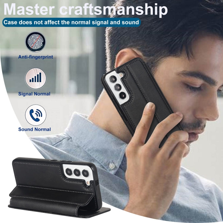 For Samsung Galaxy S22+ 5G Knight Magnetic Suction Leather Phone Case