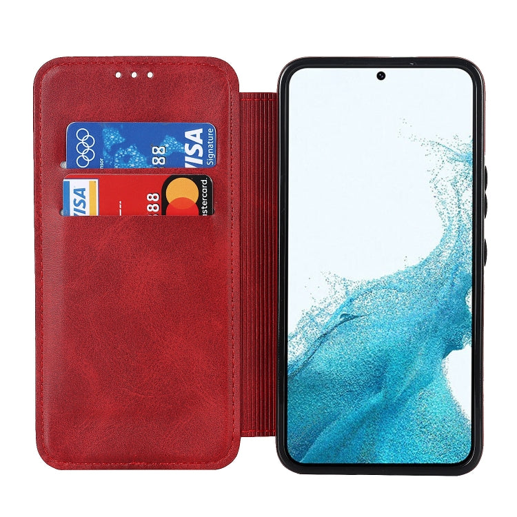 For Samsung Galaxy S22+ 5G Knight Magnetic Suction Leather Phone Case