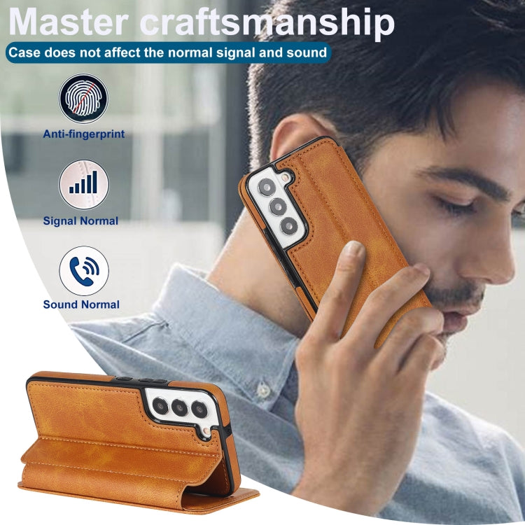 For Samsung Galaxy S22+ 5G Knight Magnetic Suction Leather Phone Case