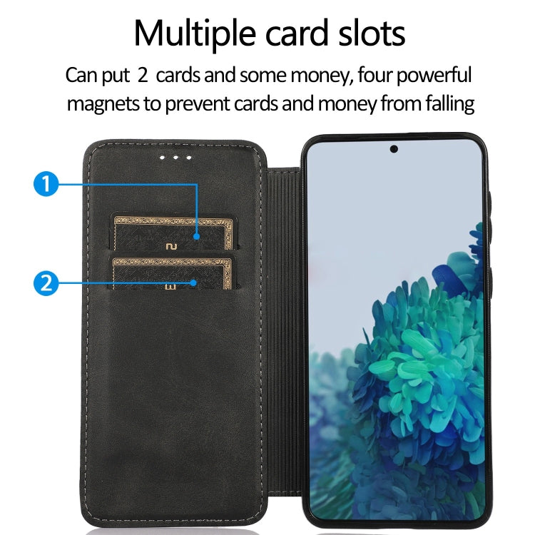 For Samsung Galaxy S21+ 5G Knight Magnetic Suction Leather Phone Case