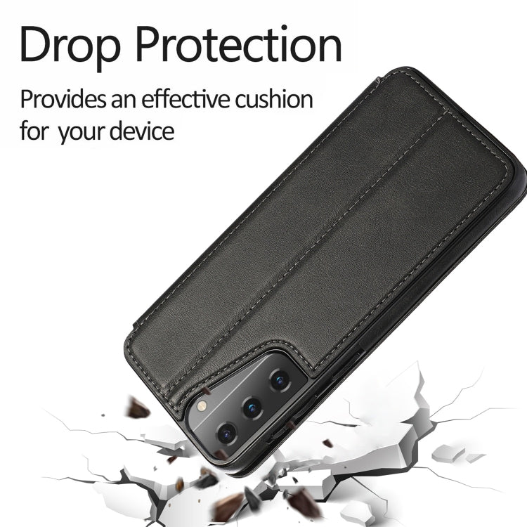 For Samsung Galaxy S21+ 5G Knight Magnetic Suction Leather Phone Case