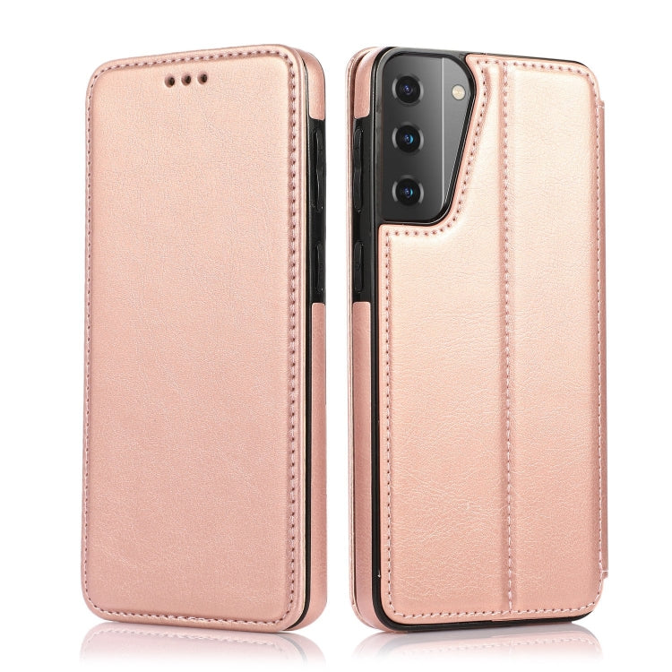 For Samsung Galaxy S21+ 5G Knight Magnetic Suction Leather Phone Case