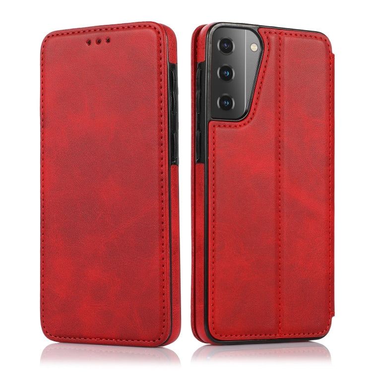 For Samsung Galaxy S21+ 5G Knight Magnetic Suction Leather Phone Case