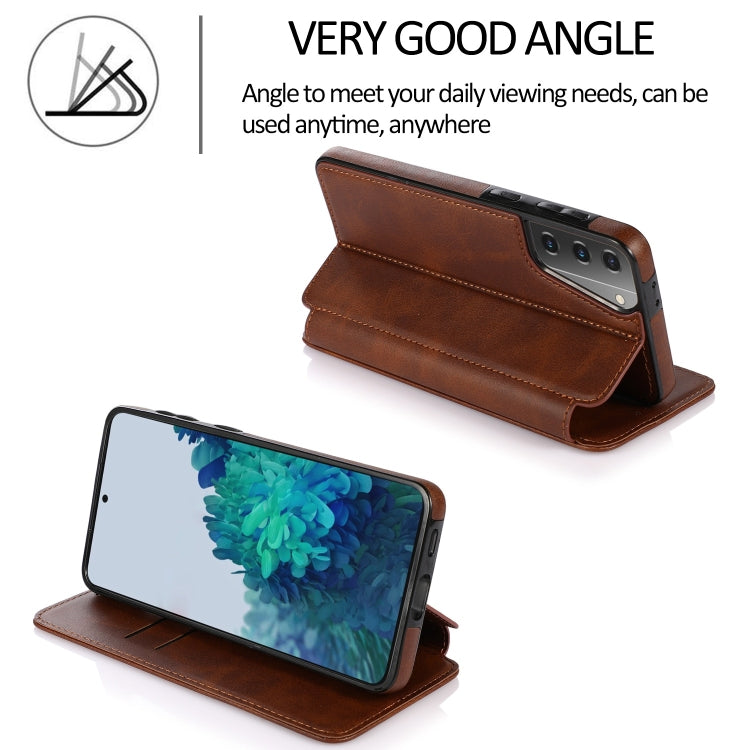 For Samsung Galaxy S21+ 5G Knight Magnetic Suction Leather Phone Case