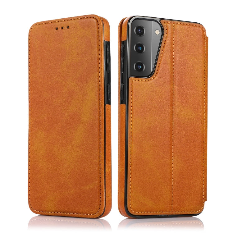 For Samsung Galaxy S21+ 5G Knight Magnetic Suction Leather Phone Case