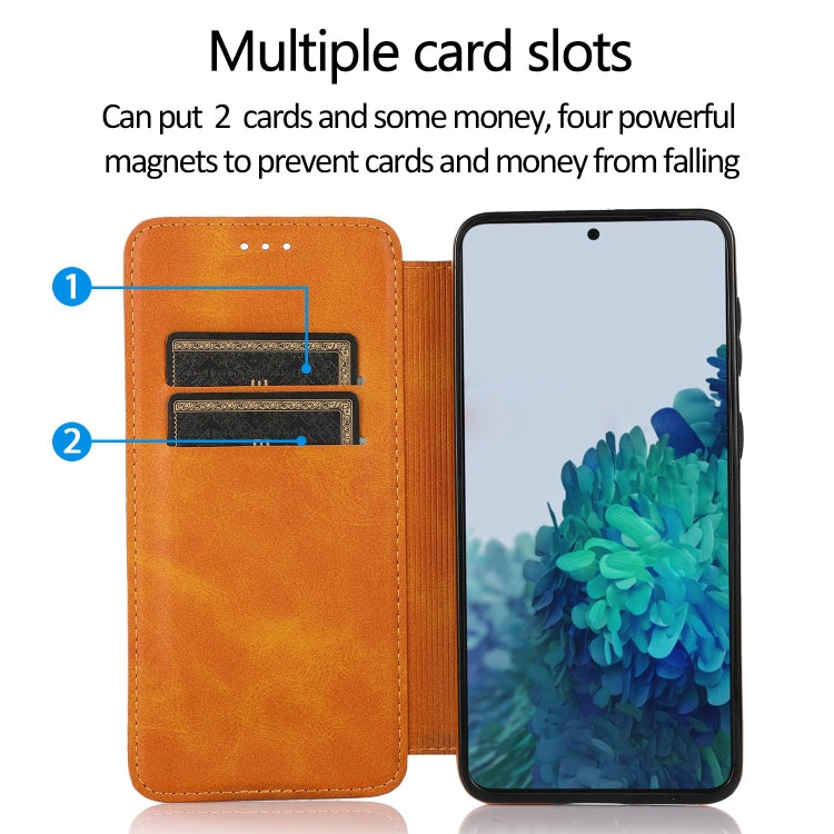 For Samsung Galaxy S21+ 5G Knight Magnetic Suction Leather Phone Case