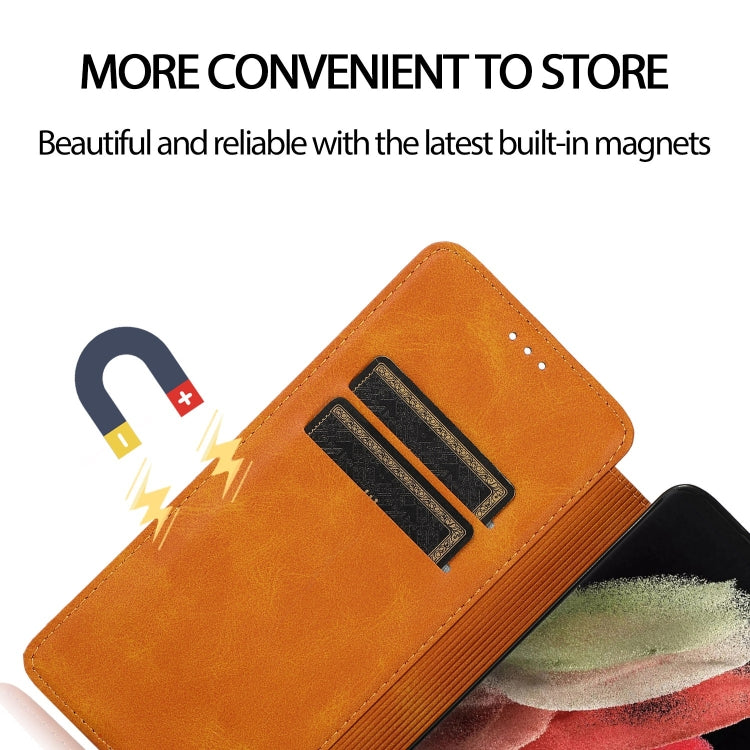 For Samsung Galaxy S21 Ultra 5G Knight Magnetic Suction Leather Phone Case