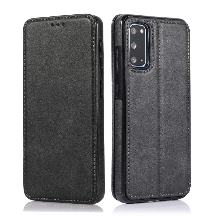 For Samsung Galaxy S20 Knight Magnetic Suction Leather Phone Case