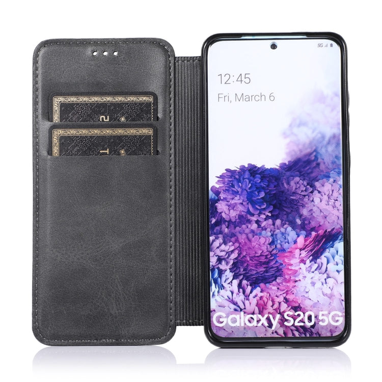 For Samsung Galaxy S20 Knight Magnetic Suction Leather Phone Case