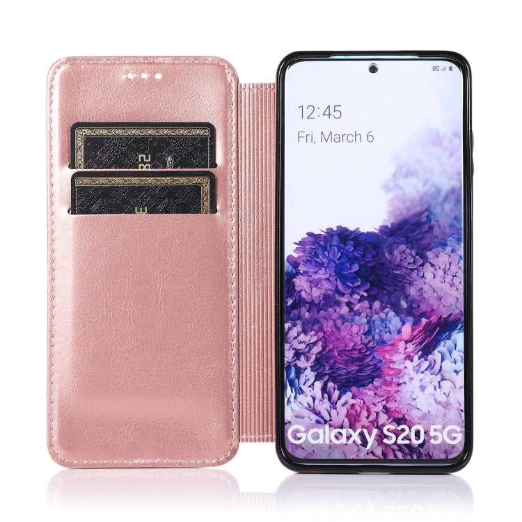 For Samsung Galaxy S20 Knight Magnetic Suction Leather Phone Case