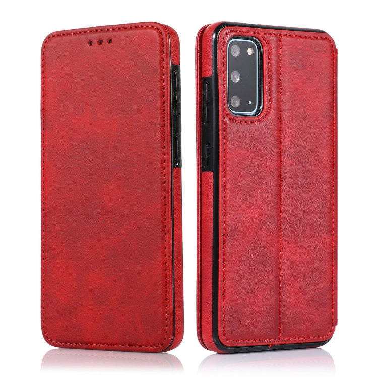 For Samsung Galaxy S20 Knight Magnetic Suction Leather Phone Case