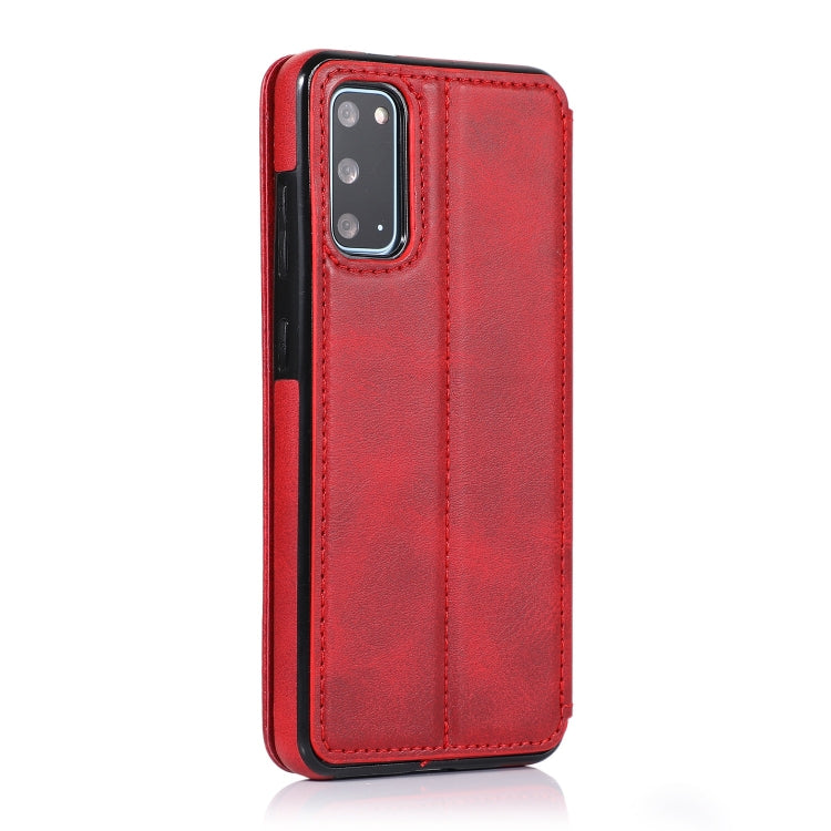 For Samsung Galaxy S20 Knight Magnetic Suction Leather Phone Case