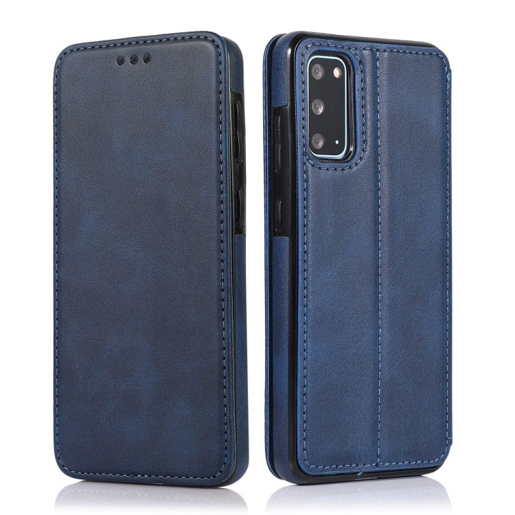 For Samsung Galaxy S20 Knight Magnetic Suction Leather Phone Case