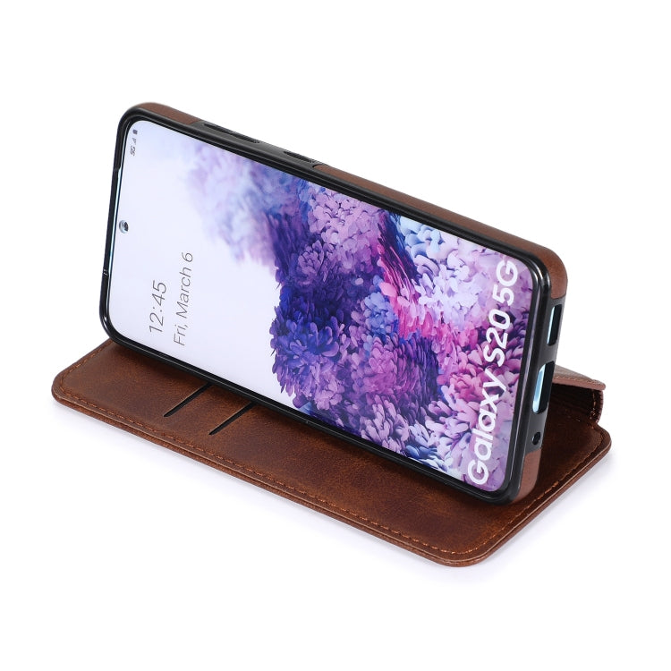 For Samsung Galaxy S20 Knight Magnetic Suction Leather Phone Case