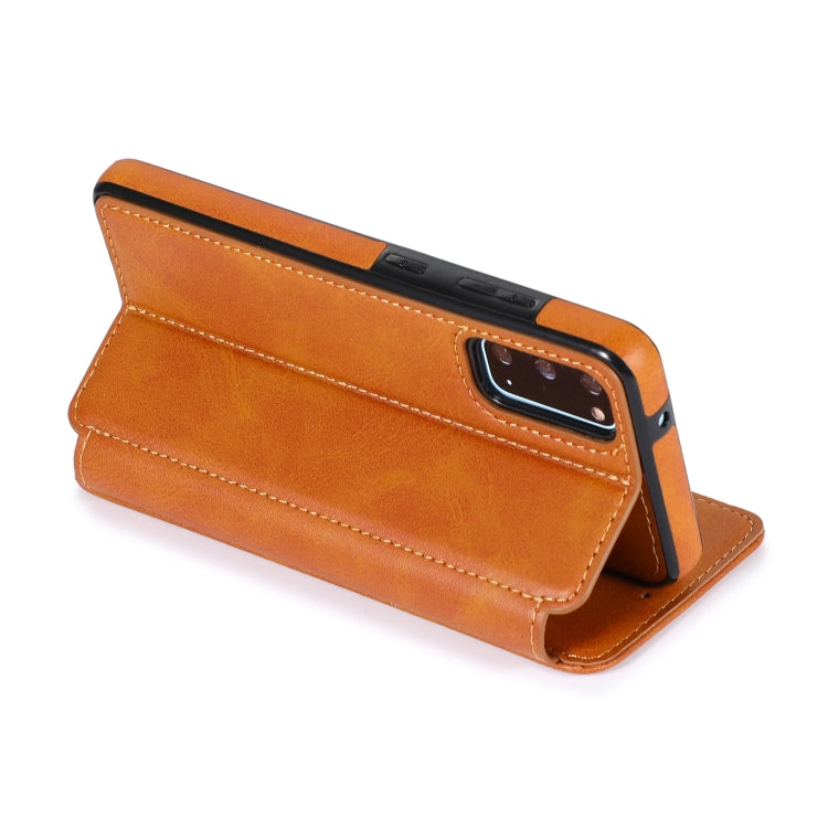 For Samsung Galaxy S20 Knight Magnetic Suction Leather Phone Case