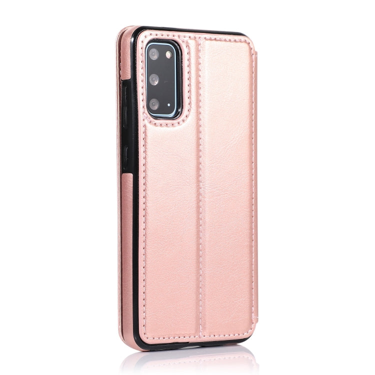 For Samsung Galaxy S20+ Knight Magnetic Suction Leather Phone Case