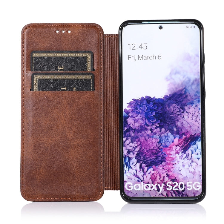 For Samsung Galaxy S20+ Knight Magnetic Suction Leather Phone Case