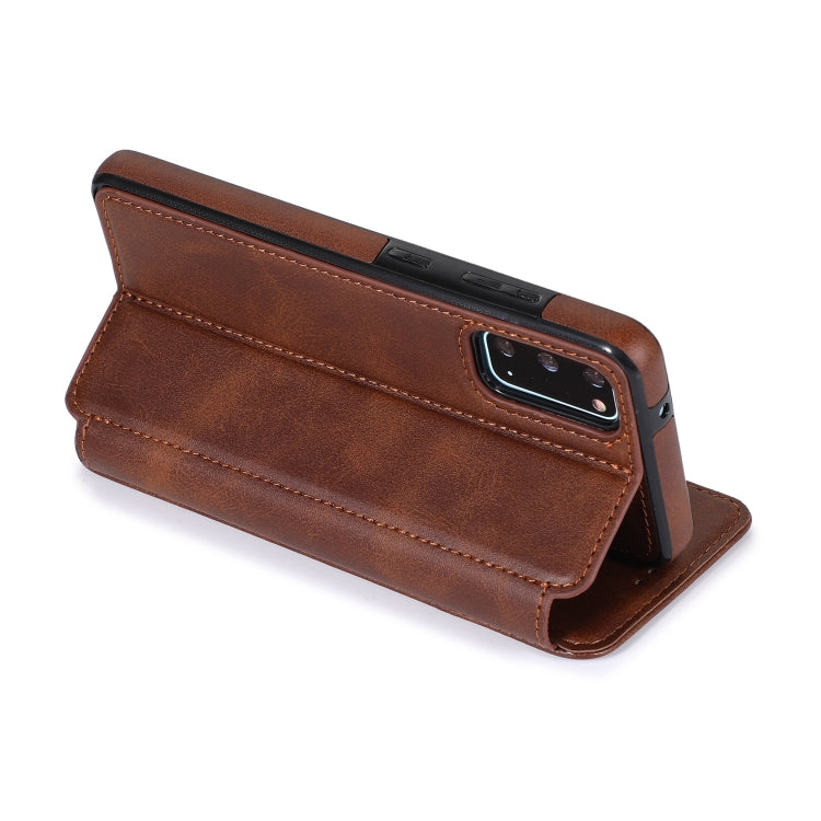 For Samsung Galaxy S20+ Knight Magnetic Suction Leather Phone Case