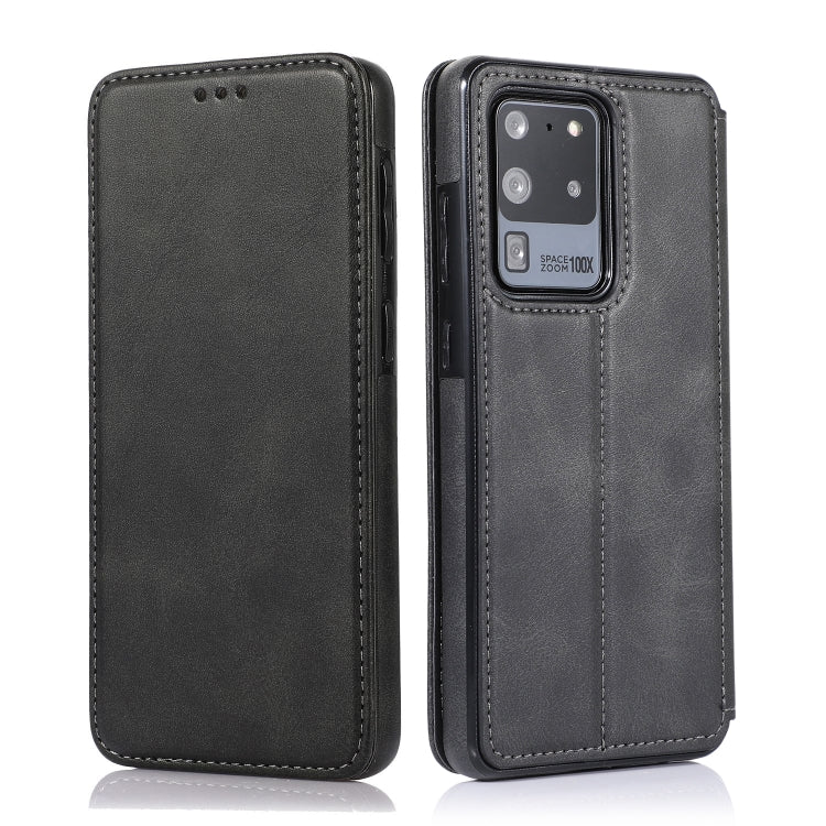 For Samsung Galaxy S20 Ultra Knight Magnetic Suction Leather Phone Case