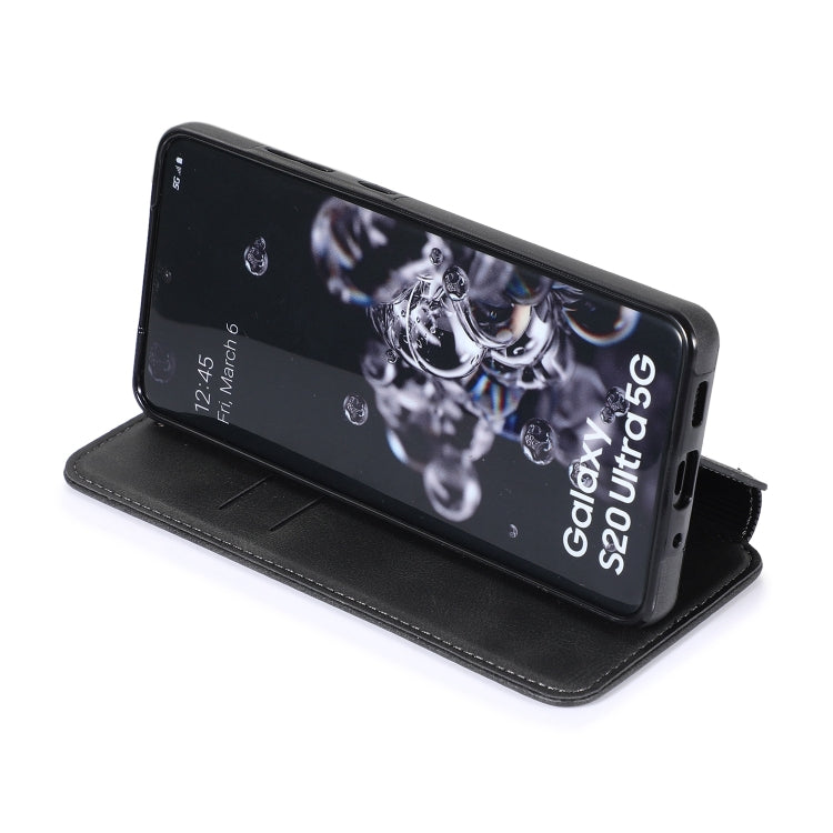 For Samsung Galaxy S20 Ultra Knight Magnetic Suction Leather Phone Case