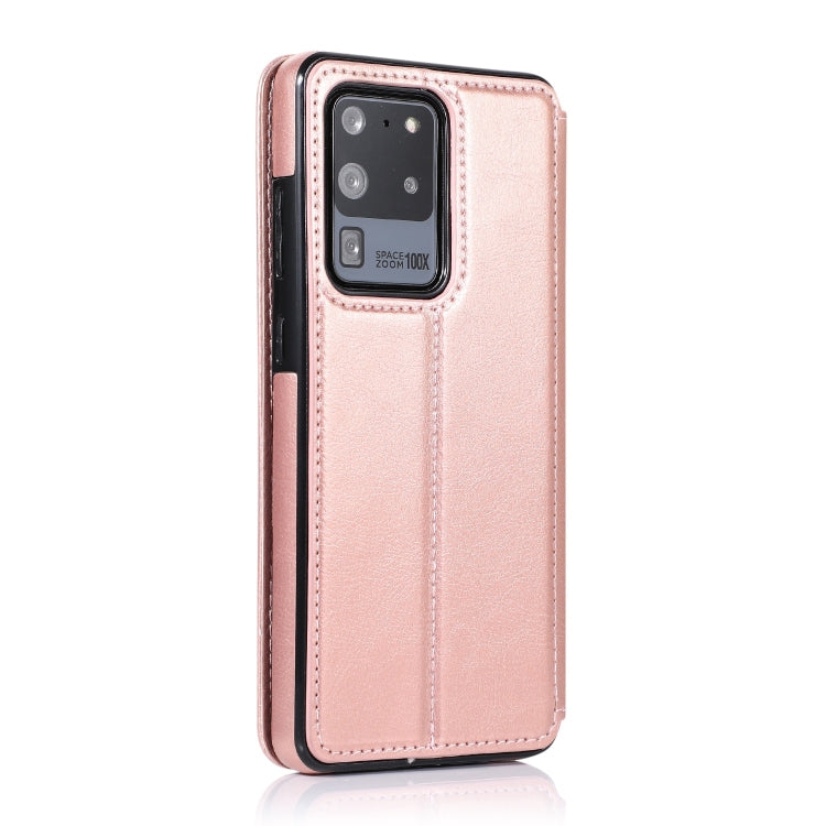 For Samsung Galaxy S20 Ultra Knight Magnetic Suction Leather Phone Case