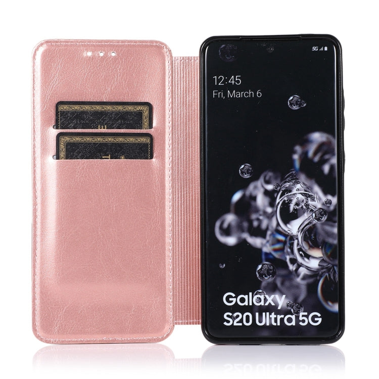 For Samsung Galaxy S20 Ultra Knight Magnetic Suction Leather Phone Case