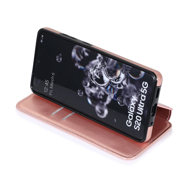 For Samsung Galaxy S20 Ultra Knight Magnetic Suction Leather Phone Case