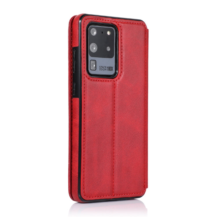 For Samsung Galaxy S20 Ultra Knight Magnetic Suction Leather Phone Case