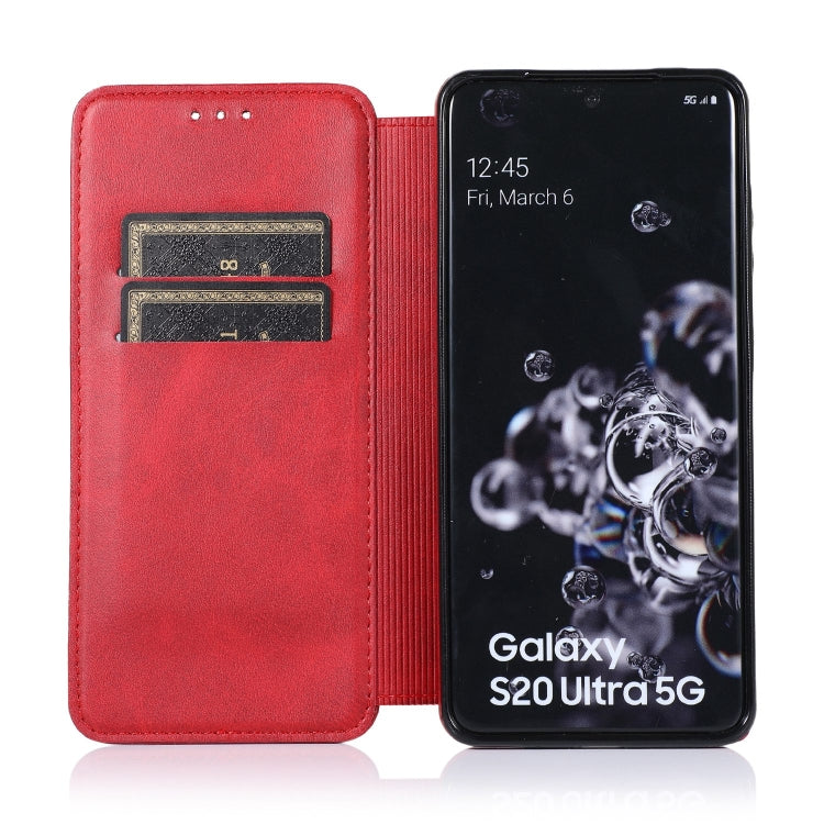 For Samsung Galaxy S20 Ultra Knight Magnetic Suction Leather Phone Case