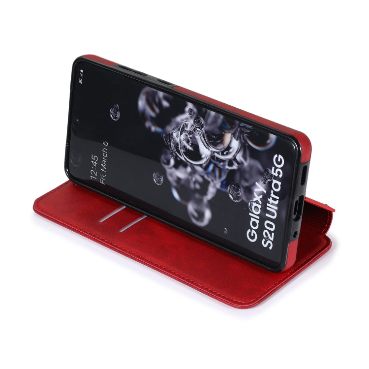 For Samsung Galaxy S20 Ultra Knight Magnetic Suction Leather Phone Case