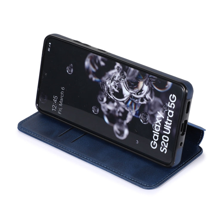 For Samsung Galaxy S20 Ultra Knight Magnetic Suction Leather Phone Case