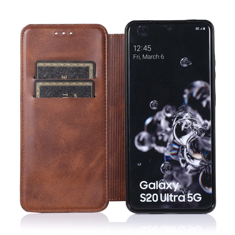 For Samsung Galaxy S20 Ultra Knight Magnetic Suction Leather Phone Case