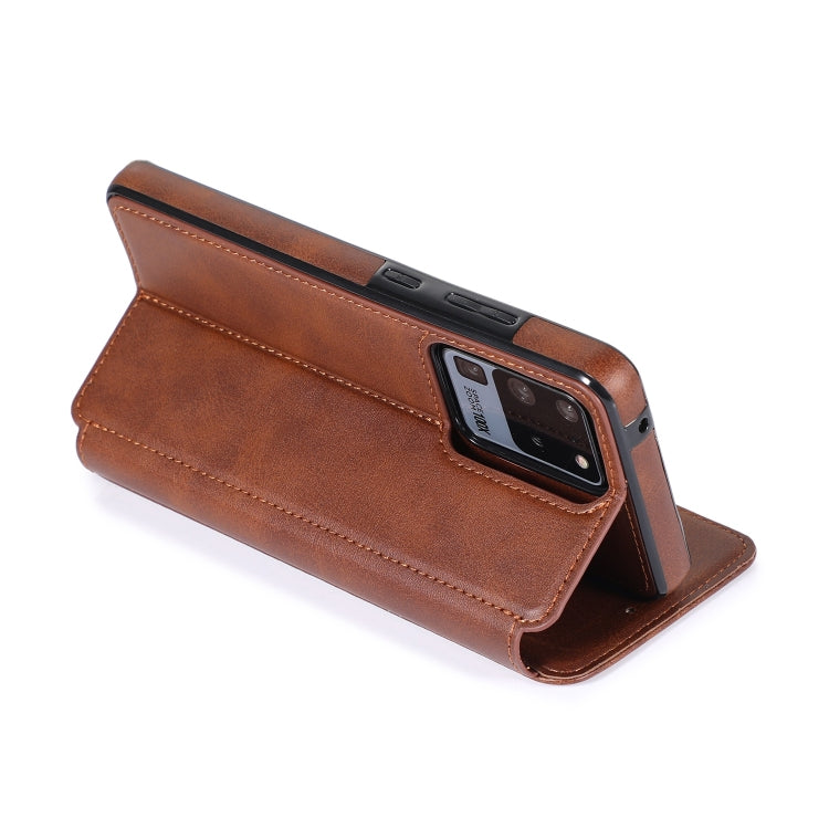 For Samsung Galaxy S20 Ultra Knight Magnetic Suction Leather Phone Case