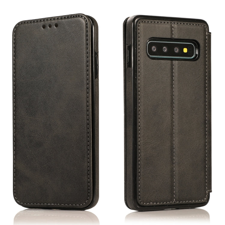 For Samsung Galaxy S10 Knight Magnetic Suction Leather Phone Case