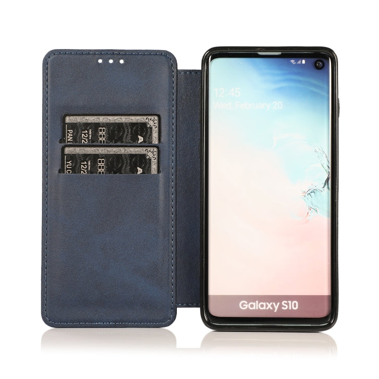 For Samsung Galaxy S10+ Knight Magnetic Suction Leather Phone Case