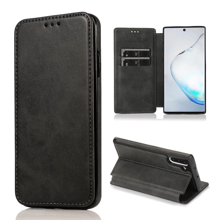 For Samsung Galaxy Note10 Knight Magnetic Suction Leather Phone Case