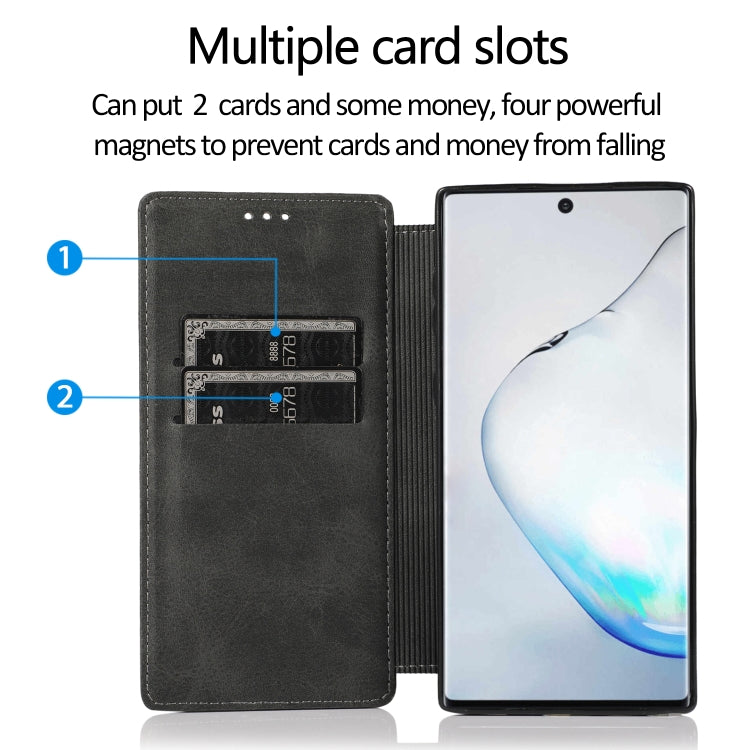 For Samsung Galaxy Note10 Knight Magnetic Suction Leather Phone Case