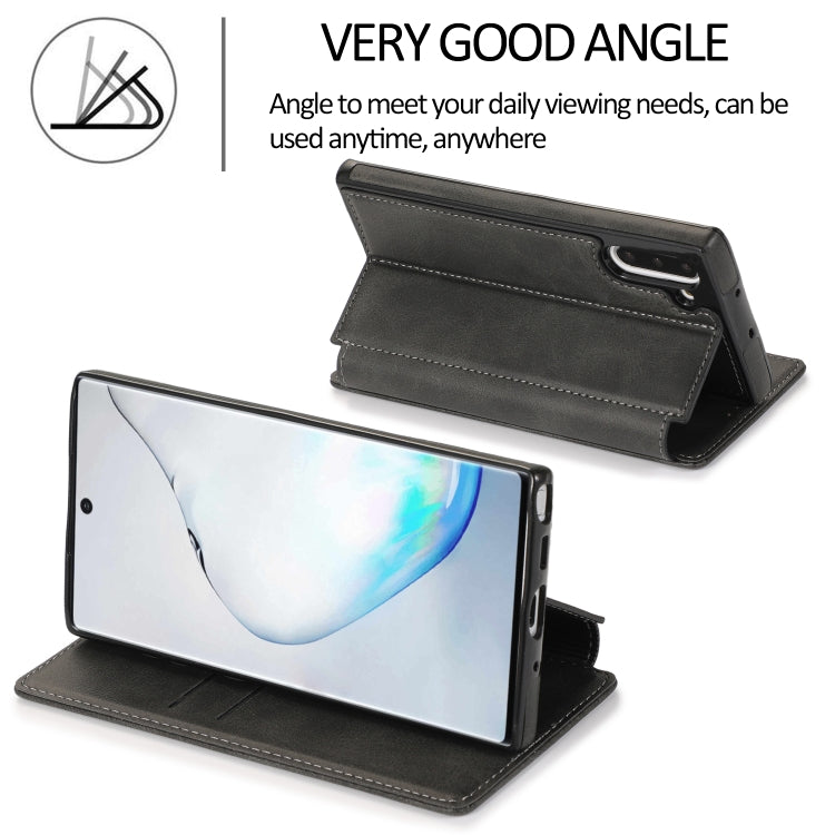 For Samsung Galaxy Note10 Knight Magnetic Suction Leather Phone Case