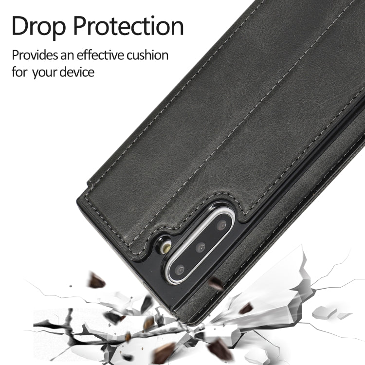 For Samsung Galaxy Note10 Knight Magnetic Suction Leather Phone Case