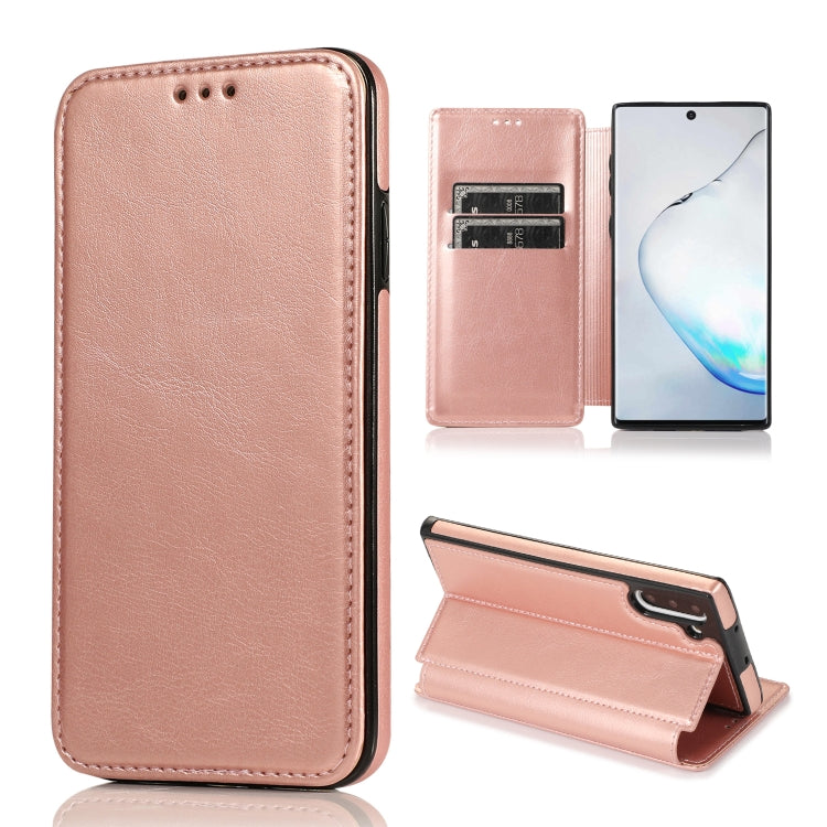 For Samsung Galaxy Note10 Knight Magnetic Suction Leather Phone Case