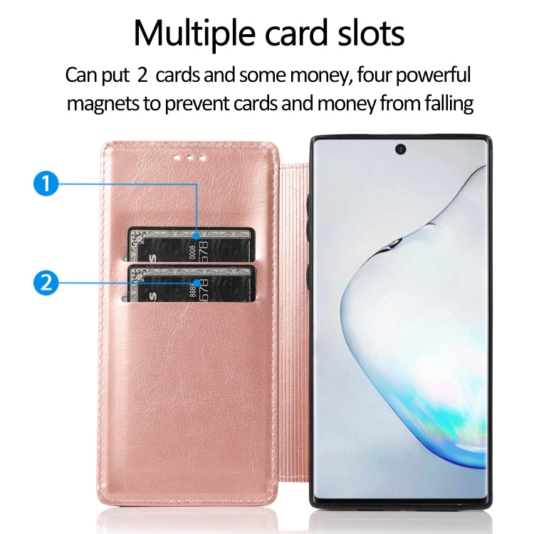 For Samsung Galaxy Note10 Knight Magnetic Suction Leather Phone Case