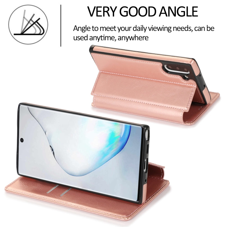 For Samsung Galaxy Note10 Knight Magnetic Suction Leather Phone Case