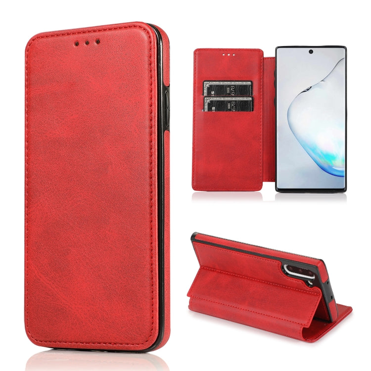 For Samsung Galaxy Note10 Knight Magnetic Suction Leather Phone Case